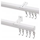 ChadMade Aluminum Curtain Track Set, 9 12ft