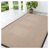 OLANLY Front Door Mat   Indoor/Outdoor beige