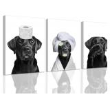 MALEDO Black Lab Wall Art - Cute Decor