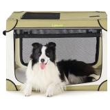 Lesure 36' Soft Collapsible Dog Crate, Beige