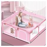 Pink Baby Playpen 50x50 in Play Yards
