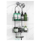 Bathroom Shower Caddy: 3-Tier Organizer, Black