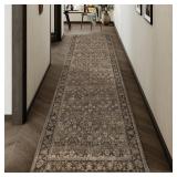 HUGEAR 2x8 Runner Rug Machine Washable Brown