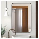 Wood Bathroom Mirror - 24' x 36' Black Framed