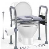 Toilet Seat Riser with Handles, 550lb