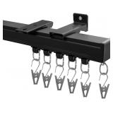 Curtain Track Ceiling/Wall Mount 6-9ft Black
