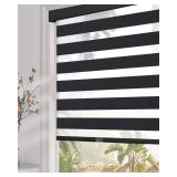 Persilux Cordless Zebra Blinds 35x64 Black