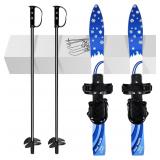 Odoland Kids Beginner Snow Skis with Bindings