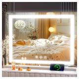 Makeup Vanity Mirror 24x19  LED, 10x, Touch