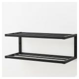 Wall Mounted 2-Tier Shoe Rack: Easy Assembly