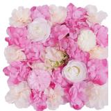 12Pcs Flower Wall Panel 15' x 15' Pink