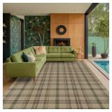 $146 JTJ Plaid Rug 8x10   Jute Indoor/Outdoor