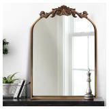 Gold Baroque Mirror, 19x27, gold/brass