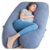 QUEEN ROSE Pregnancy Pillow, U Shaped 55' Blue