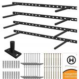 22 x 3/4' Floating Shelf Brackets, Black