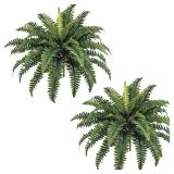 35' Ferns Artificial Bushes, 2 Boston Ferns