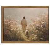 Framed Jesus Leaves the 99 Sheep Wall Art