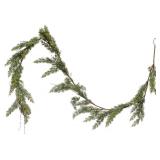 Creative Co-Op 84' L Faux Cedar Garland, Green