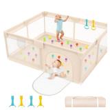 Playpen for Babies 79x71inch - Apricot