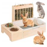 3 in 1 Rabbit Feeder with Litter Box