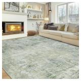 $200 10x14 Area Rug, Washable, Green