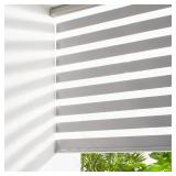 Persilux Cordless Zebra Blinds, 34x64, Grey