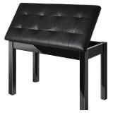 AODSK Wooden Duet Piano Bench with Cushio