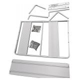 Microwave Oven Rack with Hooks, Aluminum Shelf