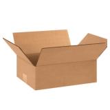 12 x 9 x 4in Flat Corrugated Boxes 25/CS