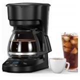 COWSAR 5-Cup Drip Coffee Machine, Black