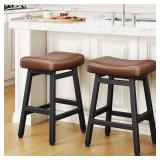 $110 Counter Height Bar Stools 2x24', Brown/Black