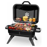 Portable Charcoal Grill with Warming Rack (46)