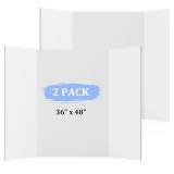 2 Pack 36'x48' Trifold Poster Board, White