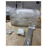 J&V TEXTILES 3 Tier Acrylic Rolling Cart with Whee