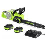 $150 FASTPRO 40V 16' Cordless Chainsaw Kit 2x4.0Ah