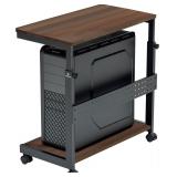 EUREKA Ergonomic PC Stand Cart, 2-Tier, Walnut