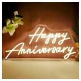 Happy Anniversary Neon Sign USB Powered Lights