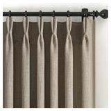 Taupe Linen Curtains, 96' Panels
