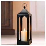 Modern Farmhouse Lanterns, Black Metal Hanging