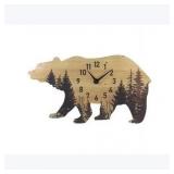 Youngs Wood Bear Cutout Wall Clock