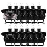 Suzile 12 Pcs Hanging Mannequin Torso, Black