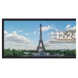 upsimples 12x24 Picture Frame with Mat, Black