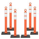 RoadHero 42' Delineator Post with Base, 6 Pack