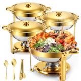 $130 Chafing Dishes Buffet Warmer Set 4 Gold