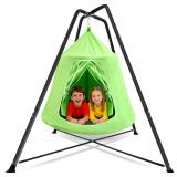 $127 X-Shaped Swing Stand with Tent Swing, 330Lbs