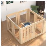 $114 8 Panels Dog Playpen with Door (23.6'H)
