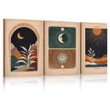 KAIRNE Boho Desert Botanical Canvas Set of 3