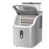 $144 8.66-in. 30-lb Countertop Ice Maker, Grey