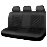 Faux Leather Back Seat Cover, Black and blue
