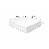 Memory Foam Cushion / Square Foam Pad   White